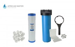 African Water Purification Single Big Blue Canister with Siliphos Crystals Water Softner